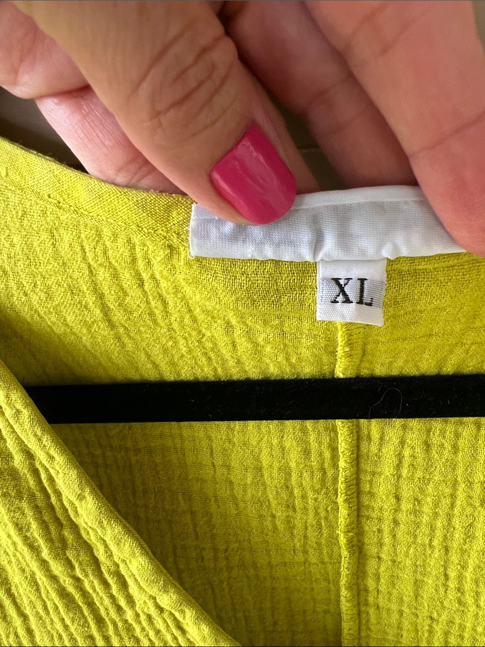 bryn Walker Chartreuse Green Gauze Textured V-Neck Tunic - Picture 4 of 8